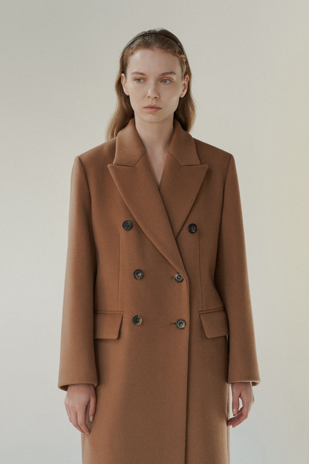 Double Breasted Cashmere Coat (Classic Camel)