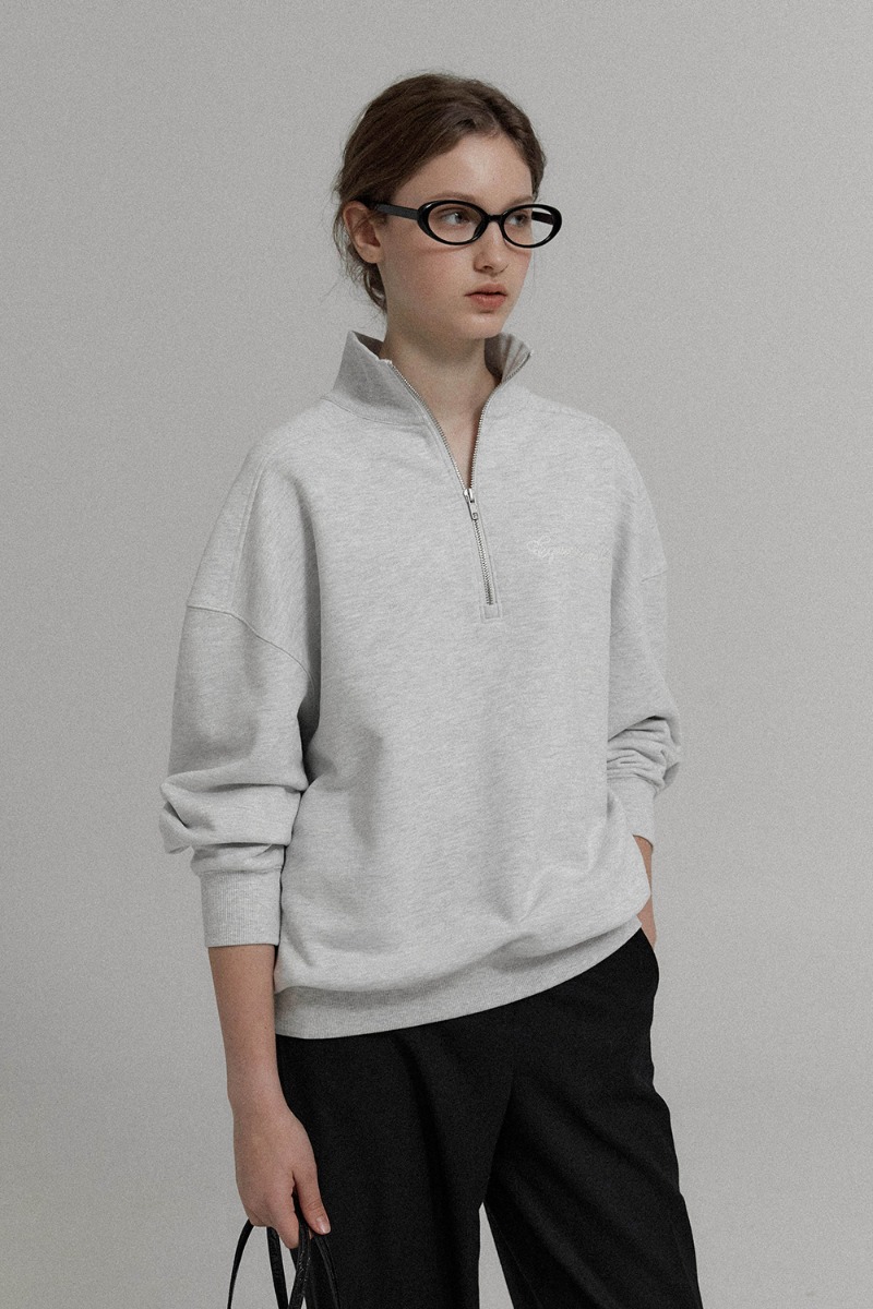 EC Zip-Up Sweatshirt (Melange gray)