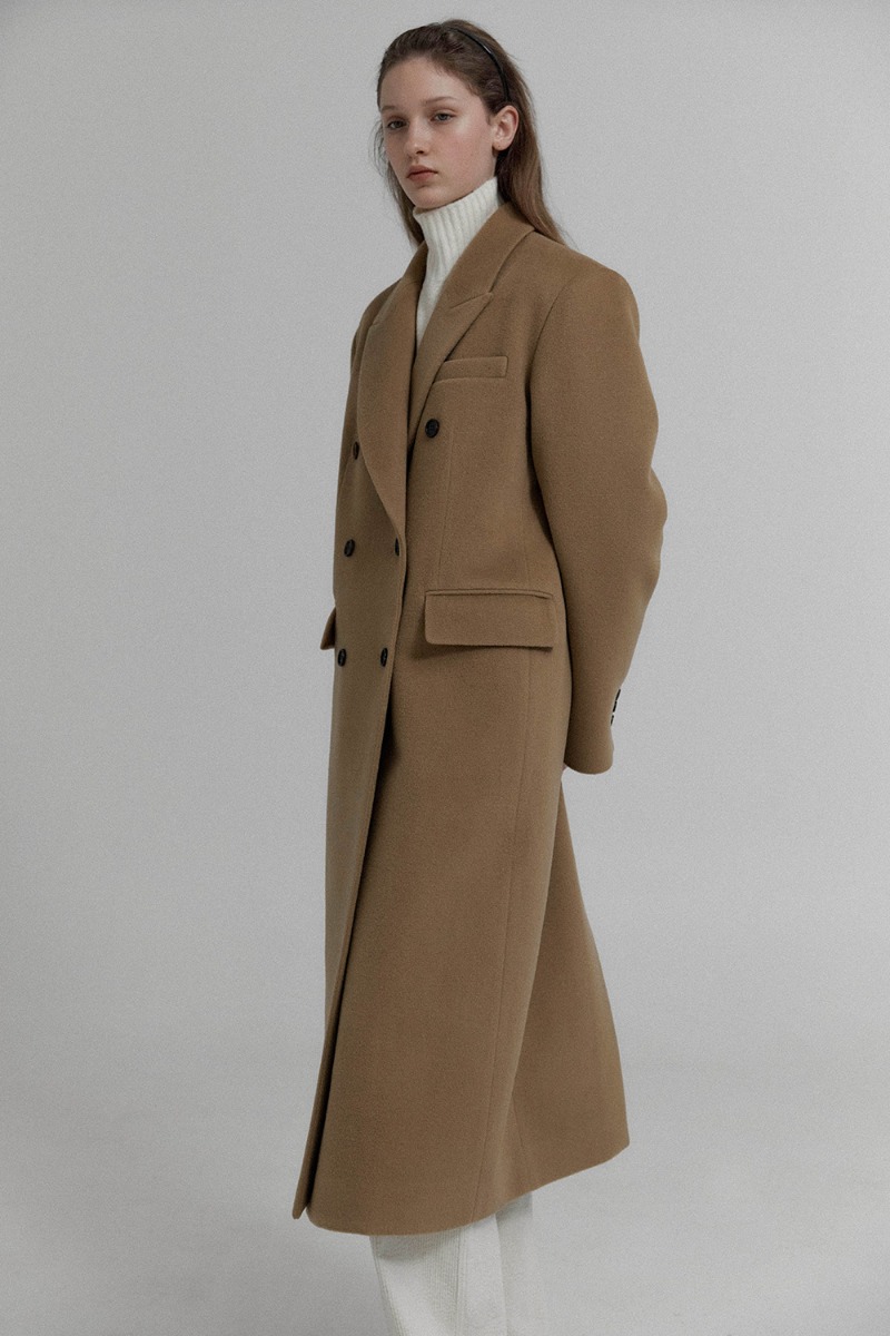 Royal cashmere double coat (Camel)