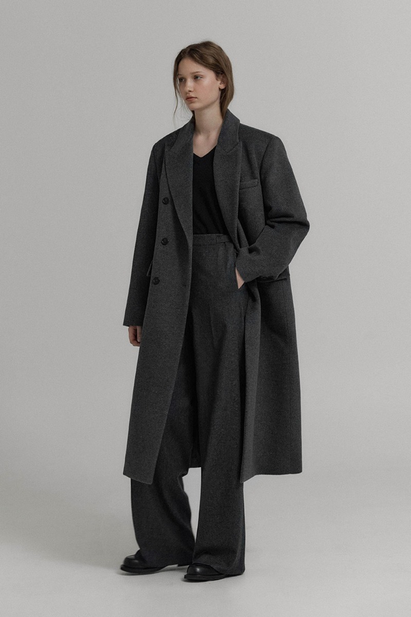 [ 개인결제 ]Royal cashmere double coat (Charcoal)